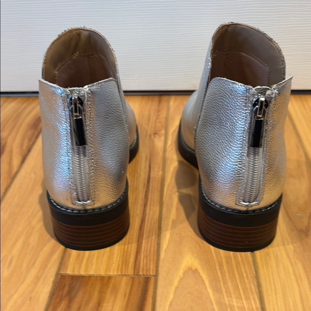 Landsend Shiny Metallic Ankle Boots - Picture 5 of 7